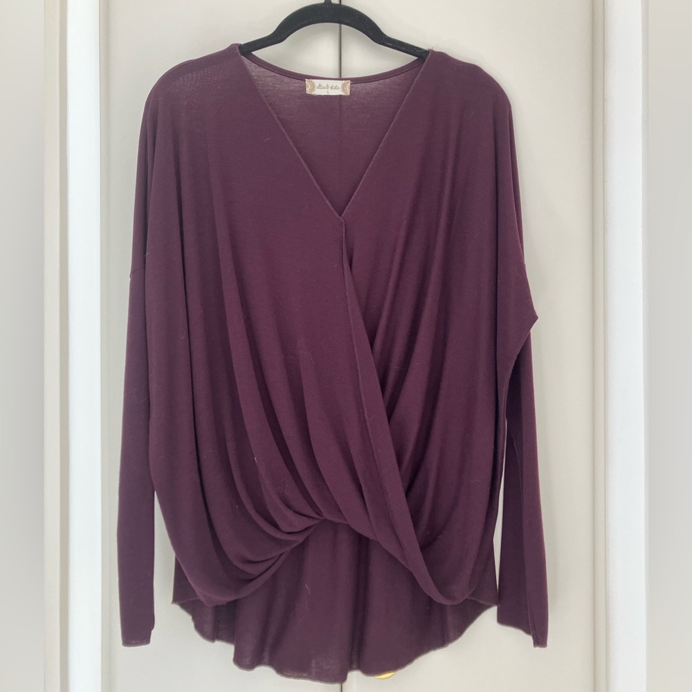 Elegant Purple Drape Top